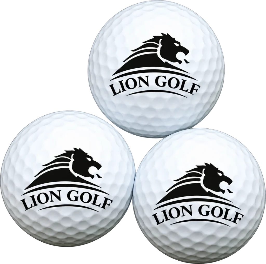 Bóng golf in logo LionGolf – dịch vụ Custom Ball