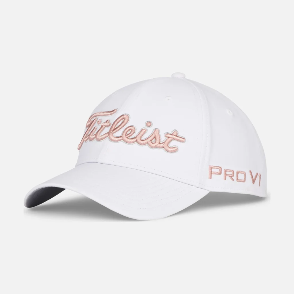 Mũ golf Titleist Tour Performance – White / Soft Pink / Marble
