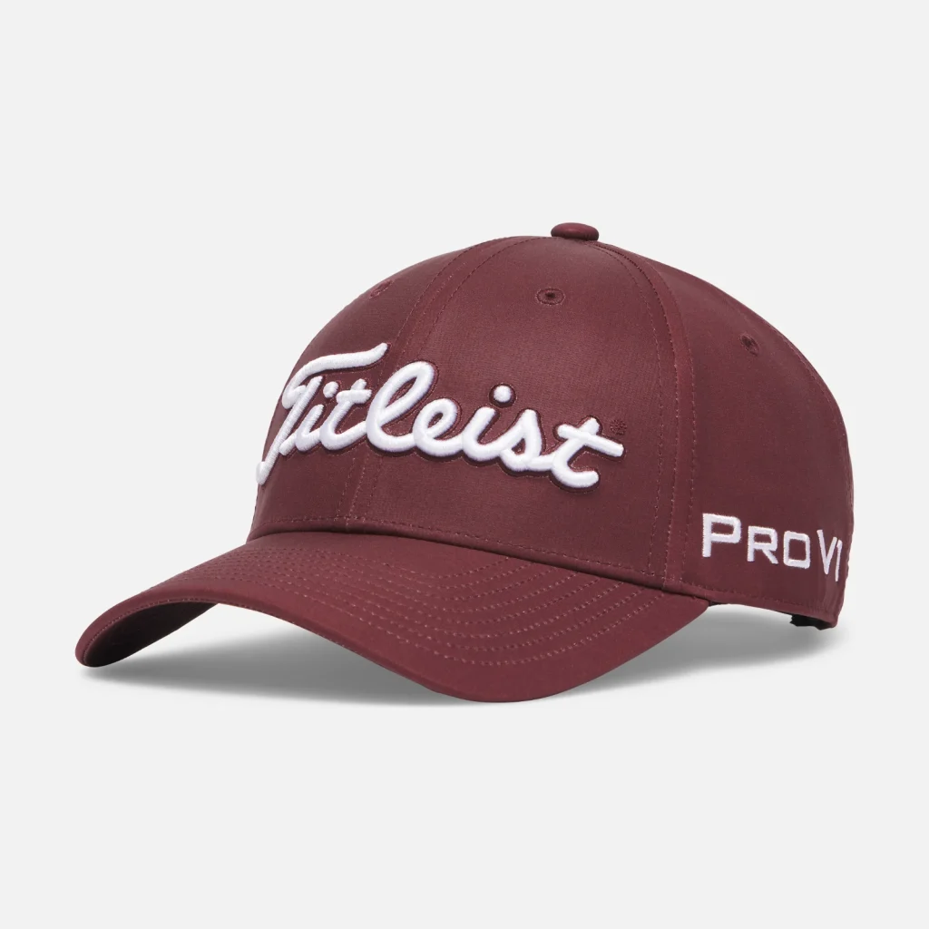 Mũ golf Titleist Tour Performance – Merlot / White