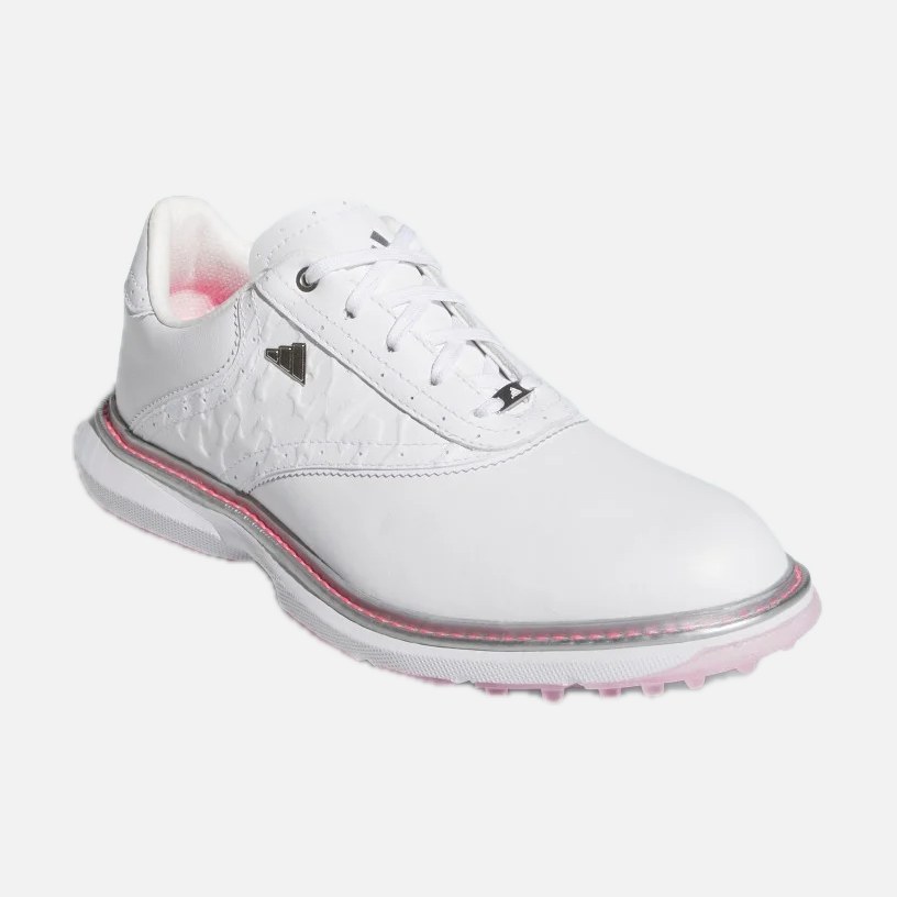 adidas Giày Golf Đinh Liền MC70 – Nữ – Cloud White / Silver Metallic / Lucid Pink