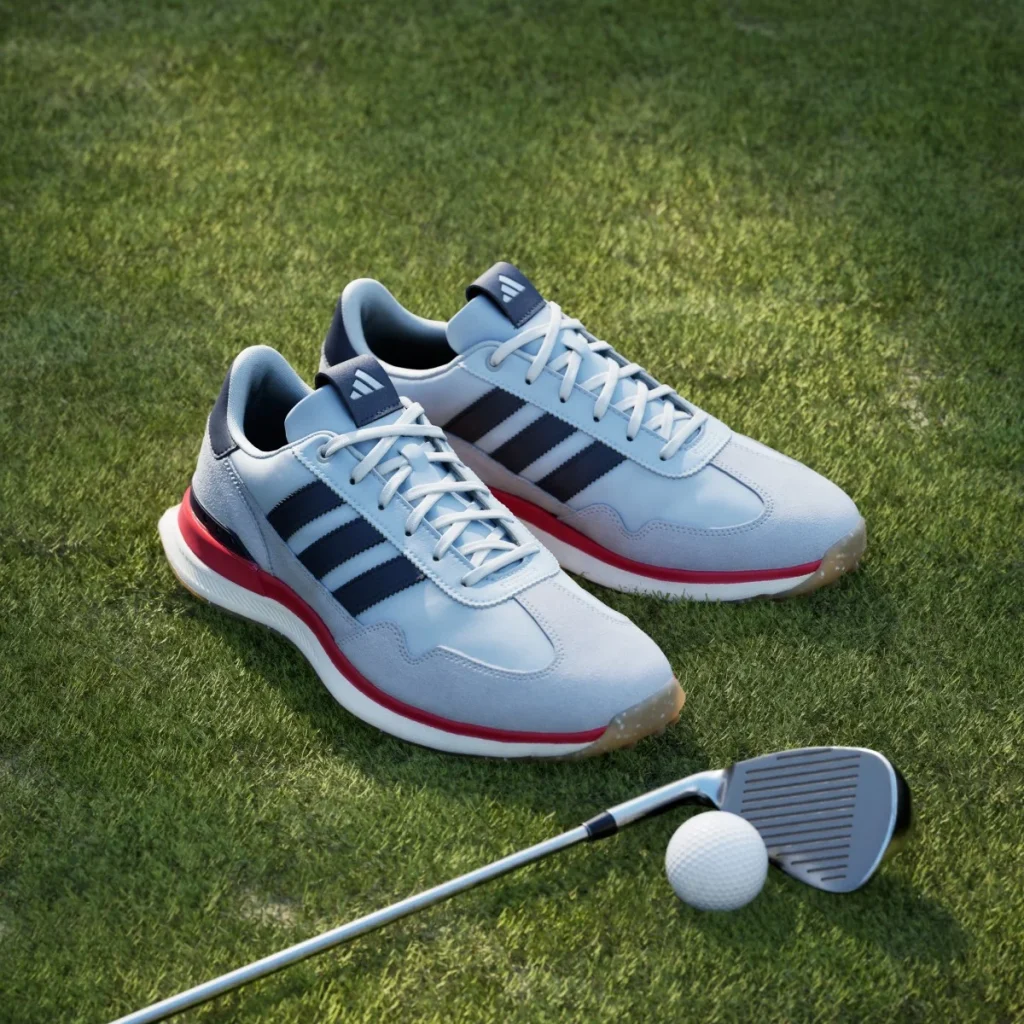 adidas Giày Golf Đinh Liền S2G 26 Textile – Nam – Crystal Sky / Collegiate Navy / Better Scarlet