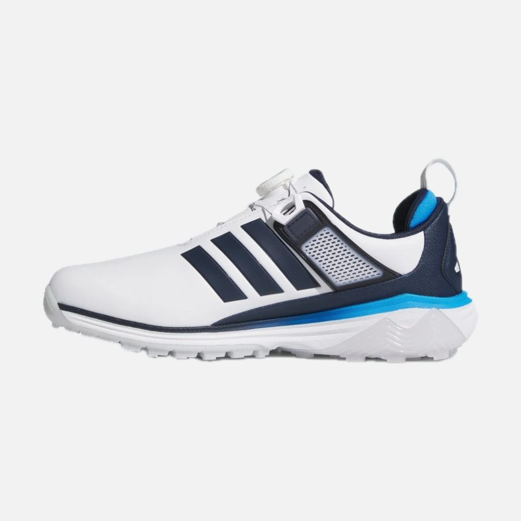 adidas Giày Golf Đinh Liền Adipower 26 BOA – Nam – Cloud White / Collegiate Navy / Lucid Ray Blue