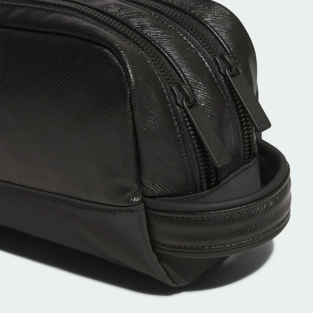 adidas Túi Pouch Da PU Khóa Kéo Kép – Black