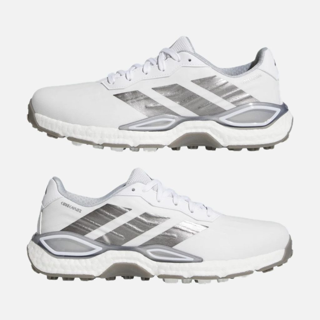 adidas Giày Golf Đinh Liền Codechaos 27 – Nam – Cloud White / Iron Metallic / Silver Metallic
