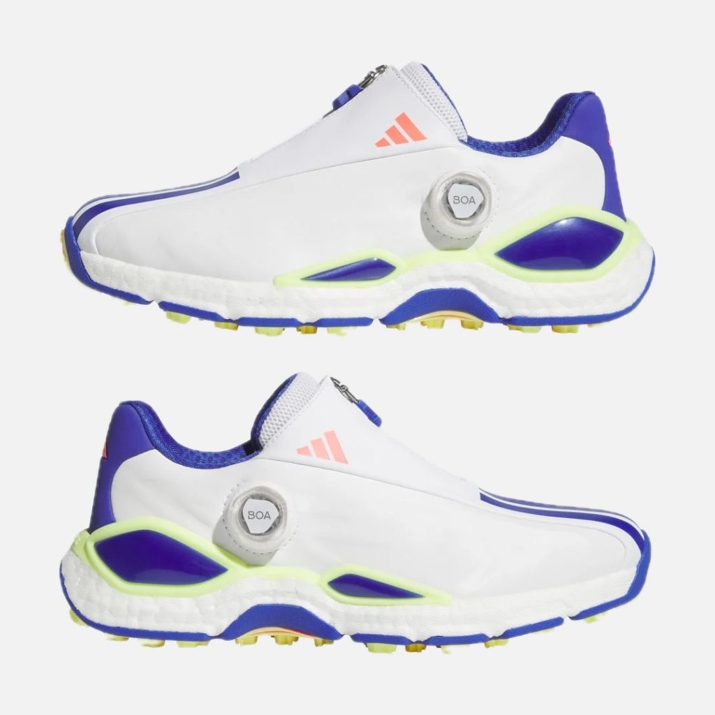adidas Giày Golf Đinh Liền Codechaos 27 BOA – Nữ – Cloud White / Dual Indigo / Frozen Lemon