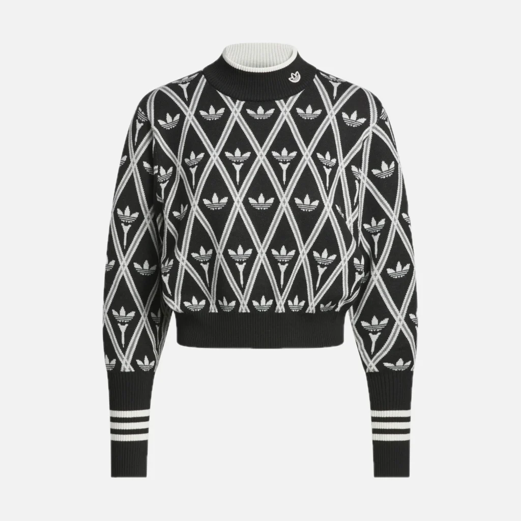 adidas Áo Len Cổ Lọ Originals Trefoil – Black