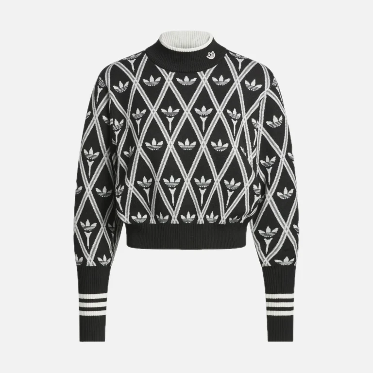 adidas Áo Len Cổ Lọ Originals Trefoil – Black