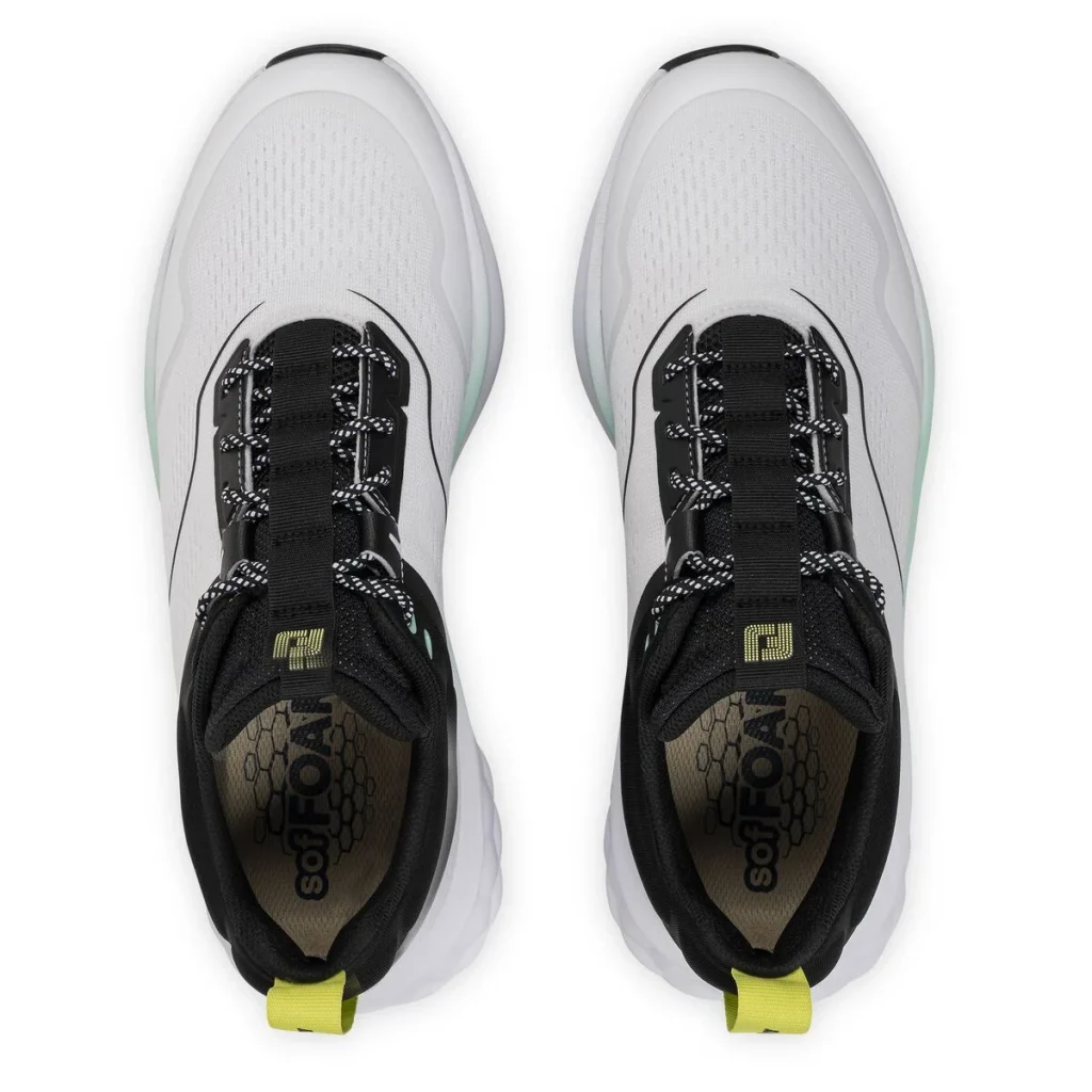 Giày Golf Đinh Liền FootJoy Quantum – Nam – White / Black / Evening Primrose