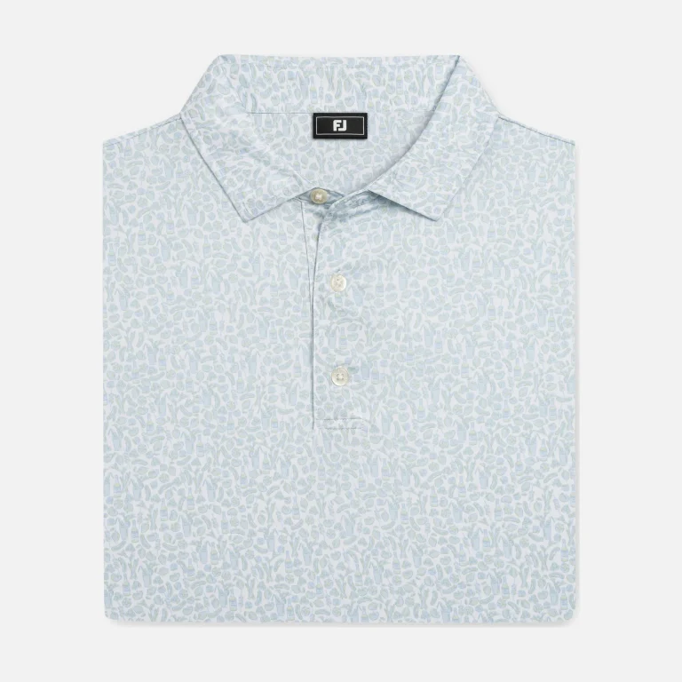 Áo Polo FootJoy Bloody Mary TourLisle – White / Sage Green / Blue Breeze