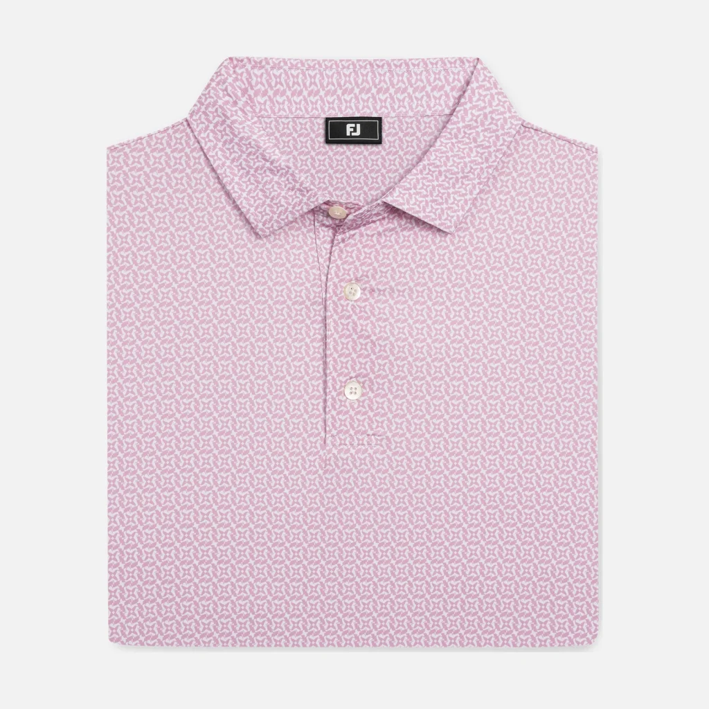 Áo Polo FootJoy Club Cube TourLisle – White / Orchid Smoke