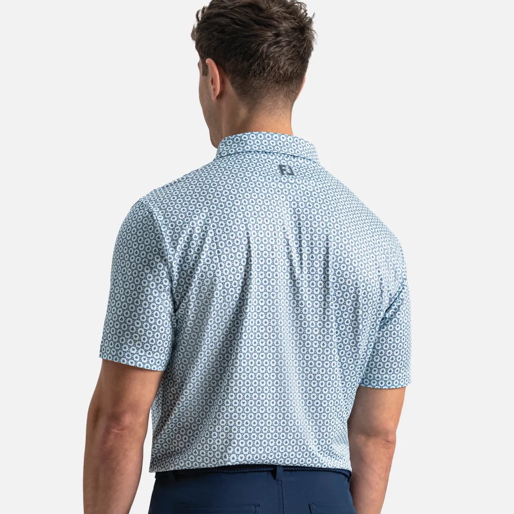 Áo Polo FootJoy Vegas Marker TourLisle – Mint Julep / Windward Blue / White