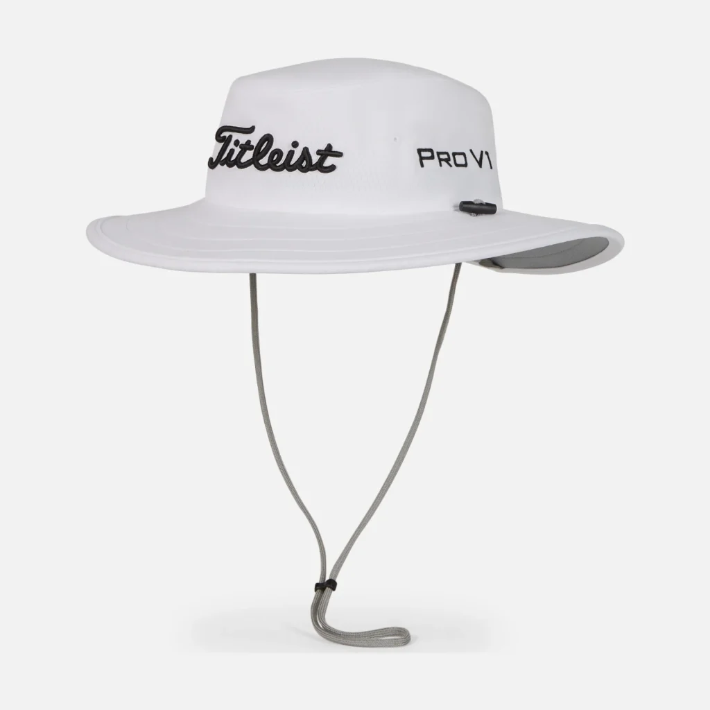 Mũ tai bèo Titleist Tour Aussie – White / Black