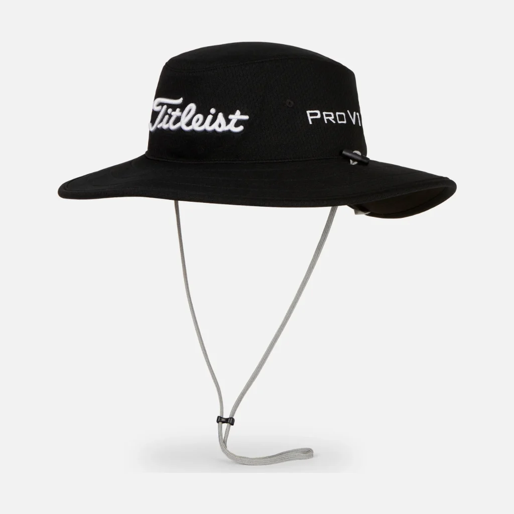 Mũ tai bèo Titleist Tour Aussie – Black / White