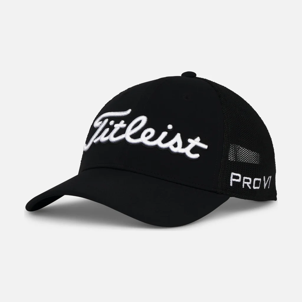 Mũ golf Titleist Tour Performance Mesh – Black / White