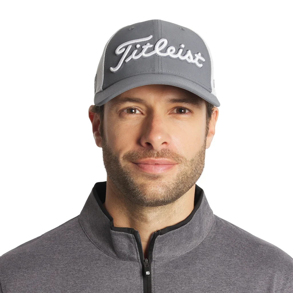 Mũ golf Titleist Tour Performance Mesh – Charcoal / White