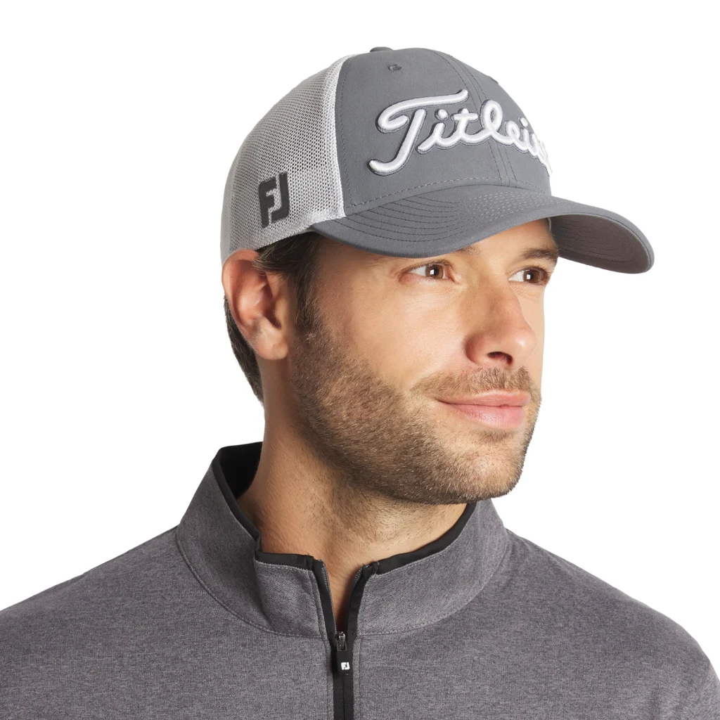 Mũ golf Titleist Tour Performance Mesh – Charcoal / White
