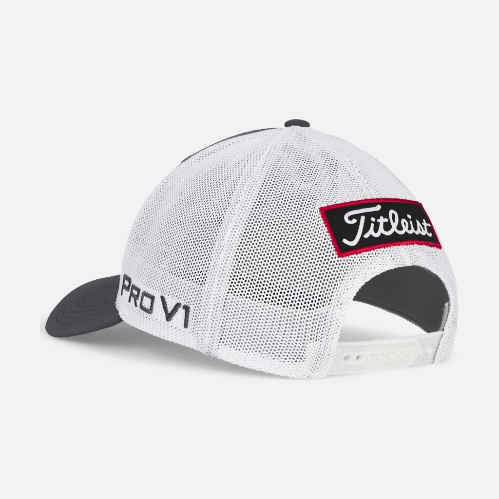 Mũ golf Titleist Tour Performance Mesh – Charcoal / White