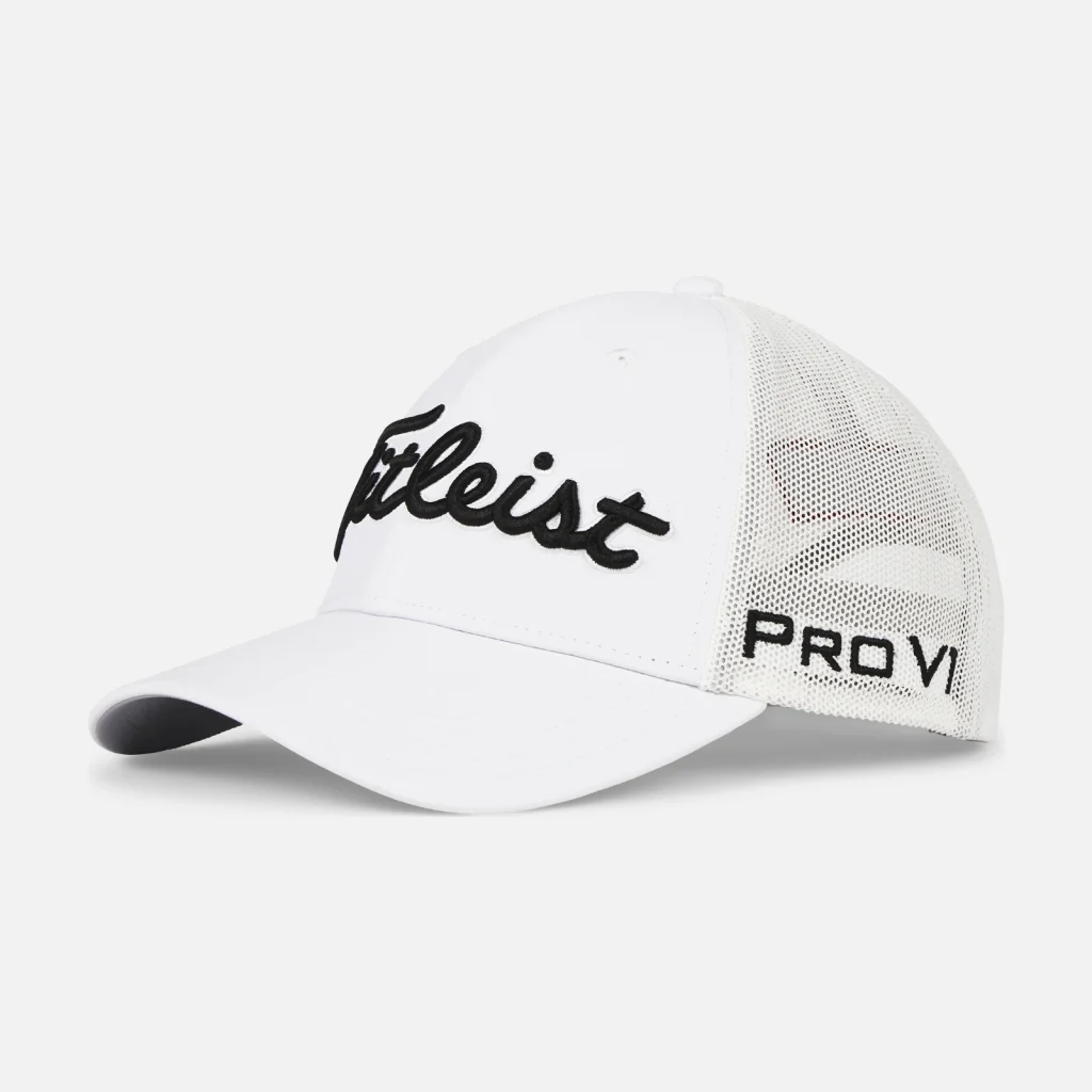 Mũ golf Titleist Tour Performance Mesh – White / Black