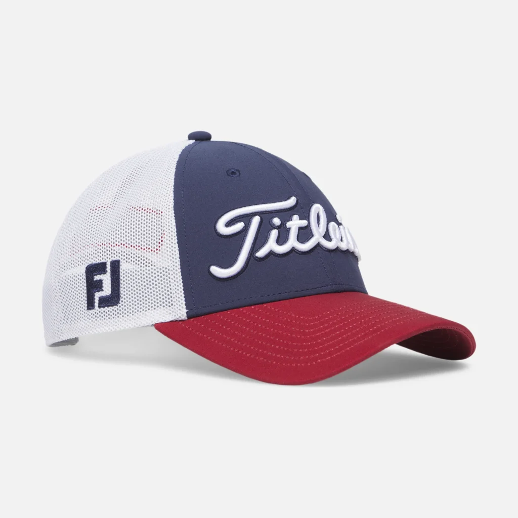 Mũ golf Titleist Tour Performance Mesh – Navy / Crimson / White